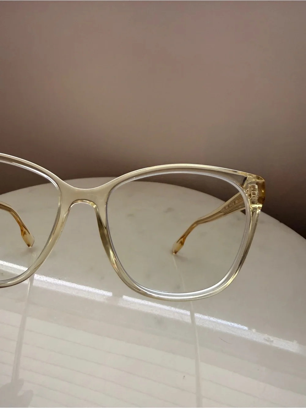 Burberry BE2345 Caroline Translucent Cream Cat-Eye Women's Glasses